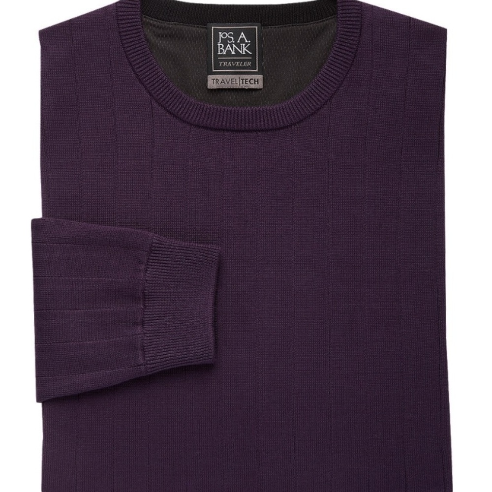 XL Jos A Bank purple traveler sweater